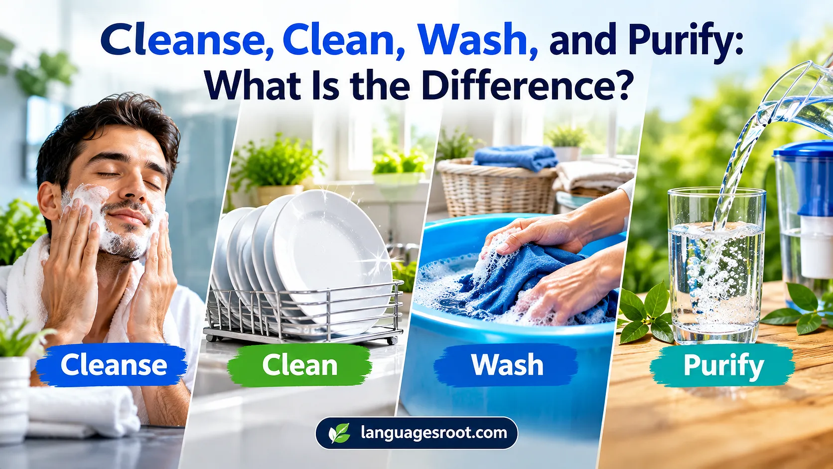 Cleanse, Clean, Wash, and Purify: What Is the Difference?
