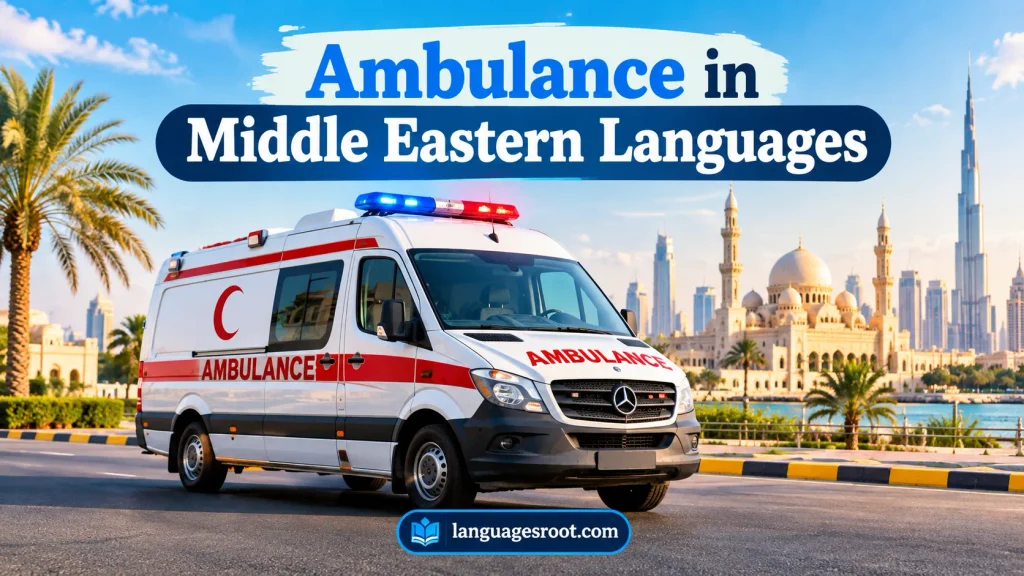 Ambulance in Middle Eastern Languages