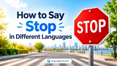 How to Say Stop in Different Languages