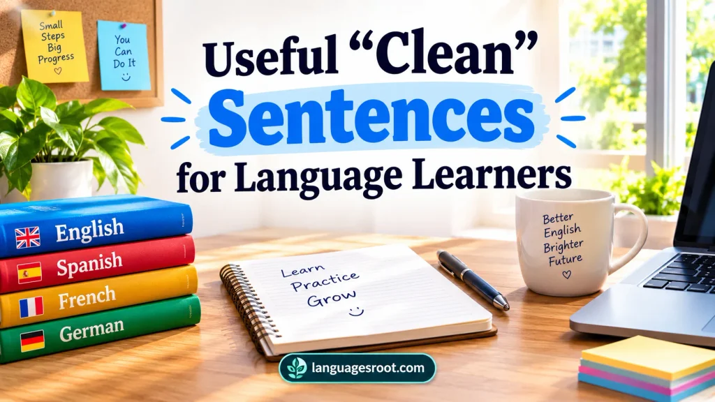 Useful “Clean” Sentences for Language Learners